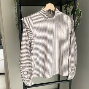 NWT Everlane Cotton Wing Sleeve Mockneck Top